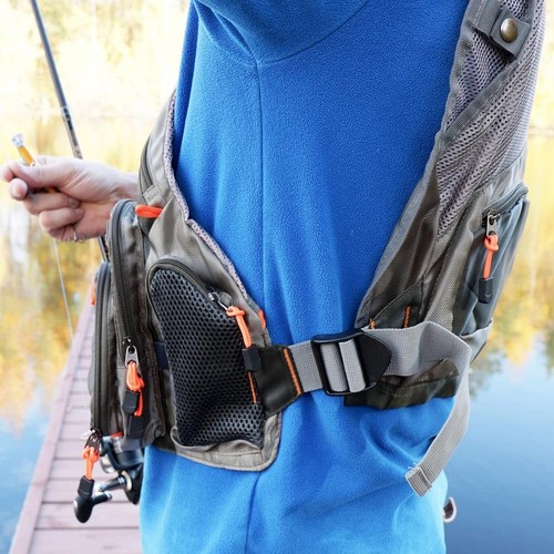 Fly Fishing Vest Backpack - Adjustable Lightweight and Quick-Dry, with 17 Poc... - Picture 6 of 9