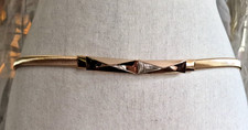 Gold Tone Metal Stretch Belt Women M/L 32"