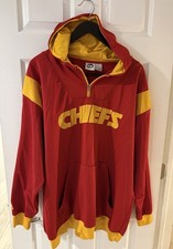 Kansas City Chiefs Hoodie Sweatshirt 1/4 Zip Mens 3XL Red NFL Football Fleece
