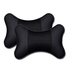 2 Packs Car Neck Pillows Dual-Side PU Leather...