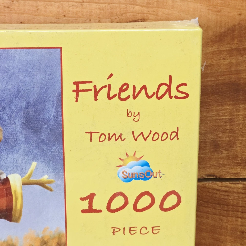 SunsOut 1000 Piece Jigsaw Puzzle Tom Woods Friends  Scarecrow Pumpkin Patch New - Image 4 of 4