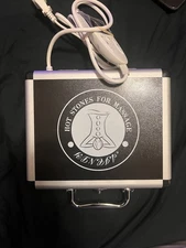 10-Piece Hot Massage Stones Set with Portable Heating Box for Relaxation Used