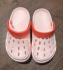 Skechers Slip-On Clog Sandals Pink Kids Size 1 – Croc Style Comfort Shoes