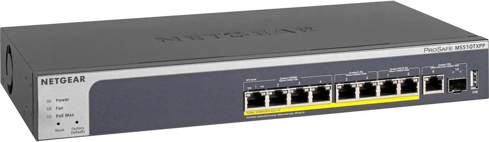 NETGEAR MS510TXPP ProSafe 8-Port Multi-Gigabit Smart Managed Pro Switch