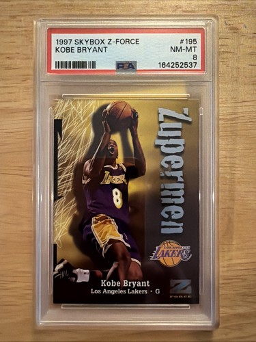 SkyBox 1997-98 Z-Force Kobe Bryant #195 Base Set PSA 8 Los Angeles Lakers