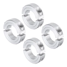 4pcs Double Split Shaft Collar 1" Bore Aluminum Clamping Collar 1-3/4" OD