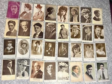 32 DIFFERENT 1910's SILET FILM STARS STUDIO POSTCARDS PEARL WHITE COOGAN DELANEY