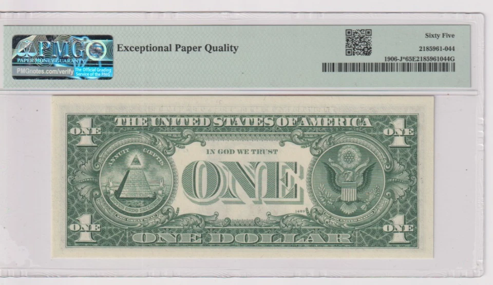 Fr 1906-J* 1969C $1 FRN J03549620* PMG 65EPQ KANSAS CITY 1969-C SERIES - Image 2 of 2