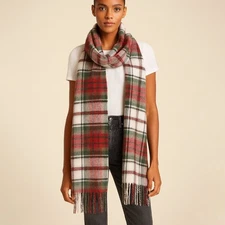NWT Edinburgh Plaid 100% Lambswool Tartan Scarf