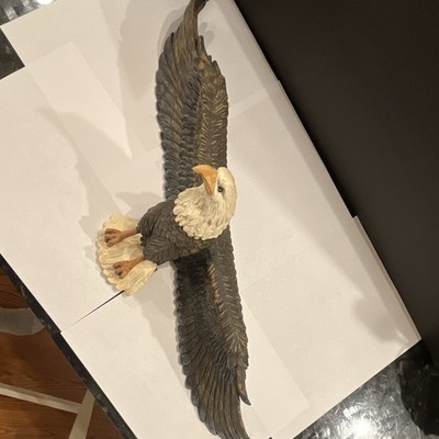 Bald Eagle Resin Wall Plaque Decor Figurine Sculpture w/ Detachable Head/Wings