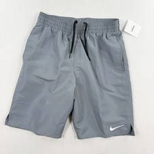 Nike Swim Mens Volley Short 9" Inseam Lined Size M Mens Grey NESSE450