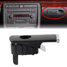 Black Glove Box Door Lock Lid Cover Handle W/Hole For Audi A4 B6 B7 2002-2008