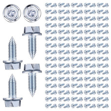 Tandefio 100 Pcs License Plate Screws 6Mm X 16Mm Slotted Hex Head License Plate