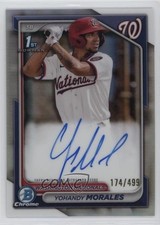 2024 Bowman Chrome Prospect Refractor 174/499 Yohandy Morales #CPA-YM Auto 03ox