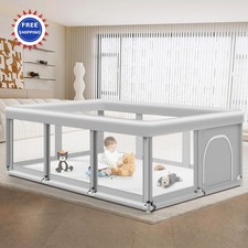 Baby Playpen 74 x 50 Babies Toddlers Indoor Outdoor Sturdy Safety Mesh Large
