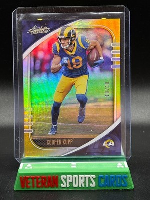 2020 Absolute Gold Spectrum Cooper Kupp #10/10- Rams 1/1 Bookend SB MVP