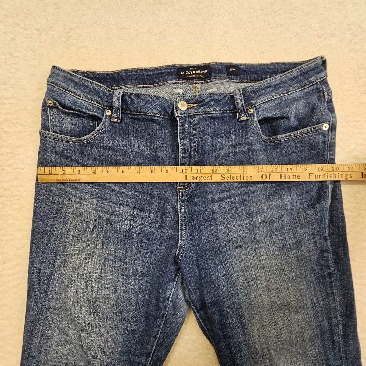 Lucky Brand Jeans Women's 16 Emma Straight Blue Medium Wash