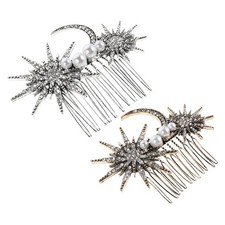 2 Pcs Bridal Party Comb Vintage Elegant Hair Side Bridesmaid Combs