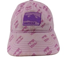 IndyCar Hat Cap Strap Back Youth Pink Purple All Over Print Racing Patch Logo