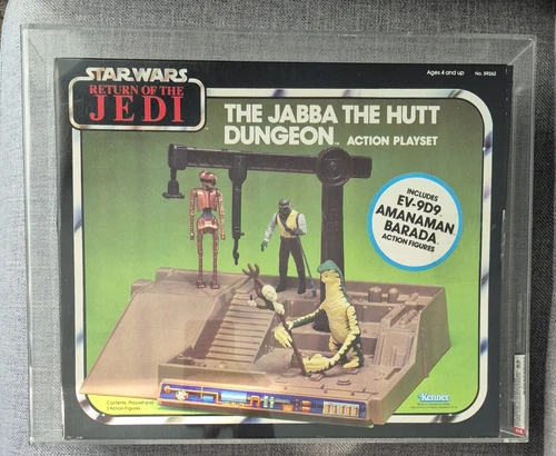 1984 KENNER STAR WARS JABBA THE HUTT DUNGEON PLAYSET NEW FIRMLY SEALED AFA 85