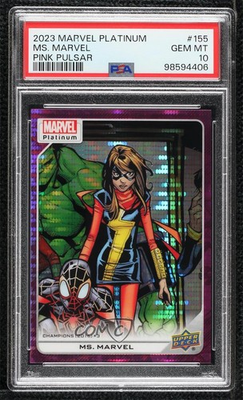 #ad 2023 Platinum High Series Pink Pulsar 1 33 Ms Marvel #155 PSA 10 GEM MT 0bi1 $51.99