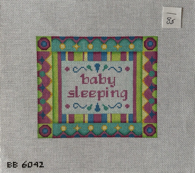 Burnett & Bradley Baby Sleeping Handpainted Needlepoint Canvas 18ct 6 x 4.75''