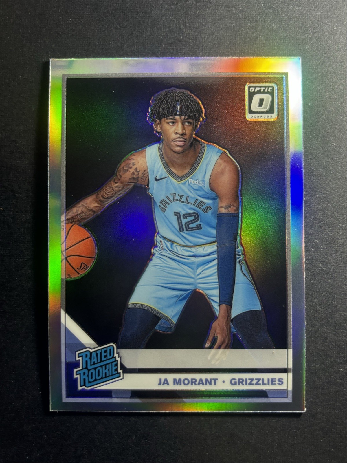 Ja Morant 2019-20 Optic Holo Silver Prizm Rated Rookie RC SP #168 Grizzlies 🐻