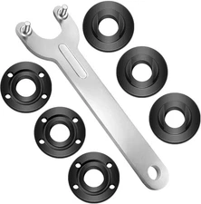 7PCS Angle Grinder Nut & Wrench Kit, Premium 5/8-11 Thread Flange Metal Lock Nut