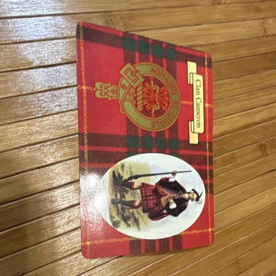 Lang Syne Publishers Clan Cameron Scottish Plaid Coaster Red Green Collectible