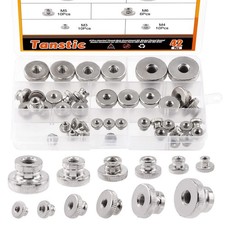 Tanstic 42Pcs Knurled Thumb Nuts, M3 M4 M5 M6 M8 M10 Round Knobs Fasteners wi...