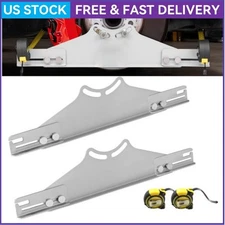 2PCS Toe Alignment Tool Toe Plates Wheel Alignment Tool W/2 Tape Measures Silver