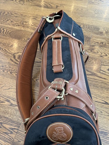 Vintage Rare “Golf Game” Daiwa Coach Collection Golf Cart Bag Leather Trim. - Picture 4 of 20