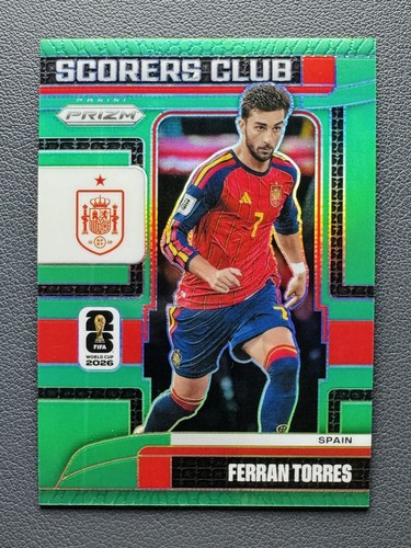 2026 Panini Prizm World Cup Ferran Torres #23 Scorers Club Green Prizm /5 Spain