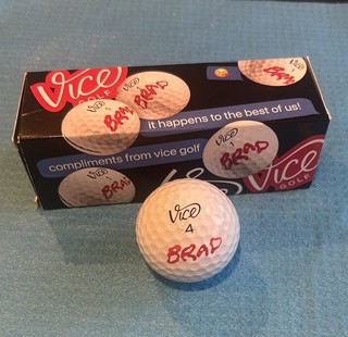 Vice Golf BRAD Ball. Very Rare single ball (sleeve packaging not included)