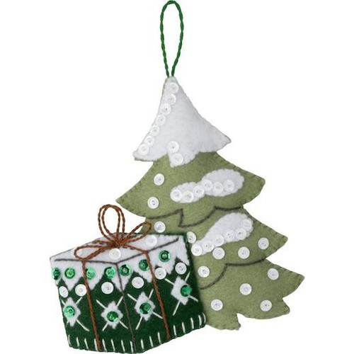 Bucilla Felt Ornaments Applique Kit Set of 4 - Nordic Noel 89754E - Picture 5 of 8