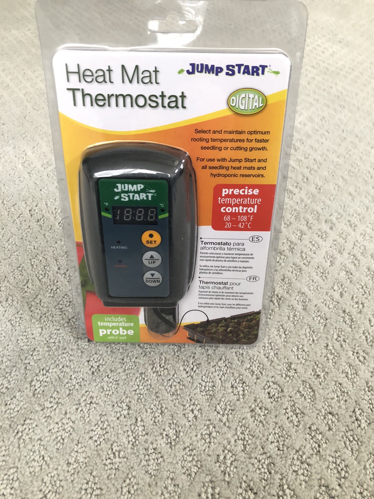 New Hydrofarm Jump Start Digital Temperature Controller for 