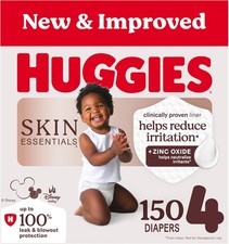 Huggies Size 4 Diapers Skin Essentials 22-37 lbs 150 Count