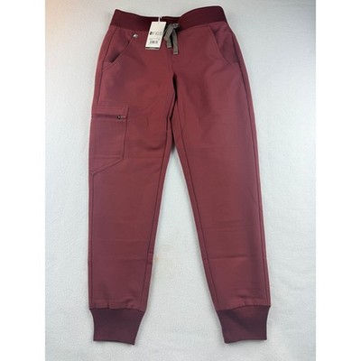 FIGS Zamora 2.0 Petite Ankle Jogger Scrub Pants XXS New Red Brown Healthcare