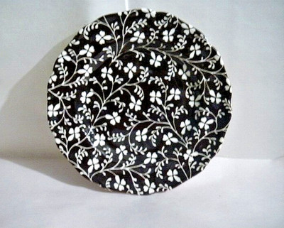 LAURA ASHLEY SUSANNA 6'' BROWN FLORAL BREAD & BUTTER DISH JOHNSON BROTHER ENGLAND