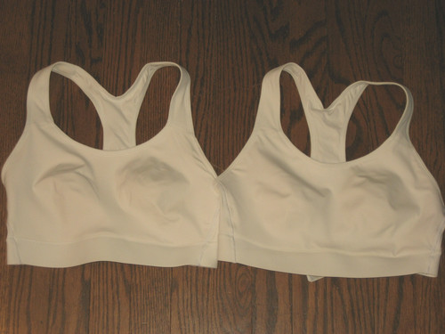 womens Athleta 34 B/C 34b/c sports bra white lot wireless activewear padded
