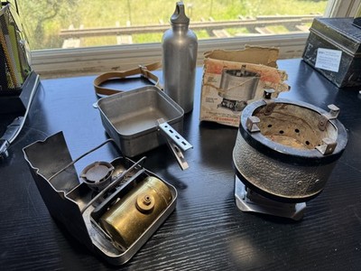OPTIMUS 99 STOVE, MADE IN SWEDEN; ZZ ZIP Stove; SIGG Fuel Bottle. All Working! 