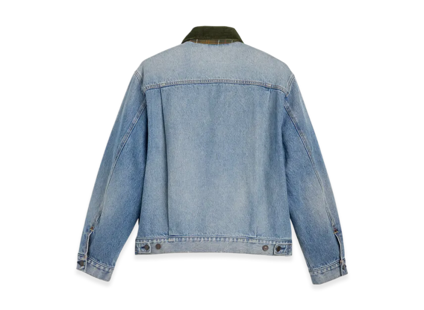 LEVI'S x Barbour Type II Denim Trucker Jacket Washed Indigo | eBay