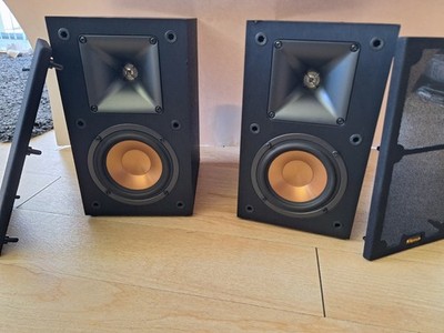 Klipsch R-14M 4 Inch Reference Bookshelf Speakers Pair Black VGC Tested!