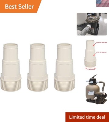 Versatile Inlet/Outlet Pool Hose Adapter Set   3 Brass Connectors for Pool Care