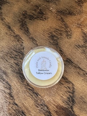Handmade Tallow Cream 100% Grass Fed Beef Tallow (Unscented)