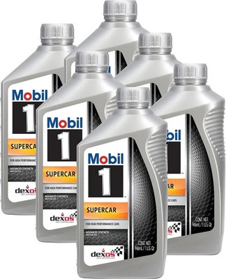Mobil 1 Super Car Full Synthetic Motor Oil 5W-50 Dexos R Case (6 Quarts) 127372