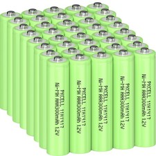 50Pcs PKCELL Ni-Mh 1.2V AAA Rechargeable Batteries 300mAh for Solar Light Toys