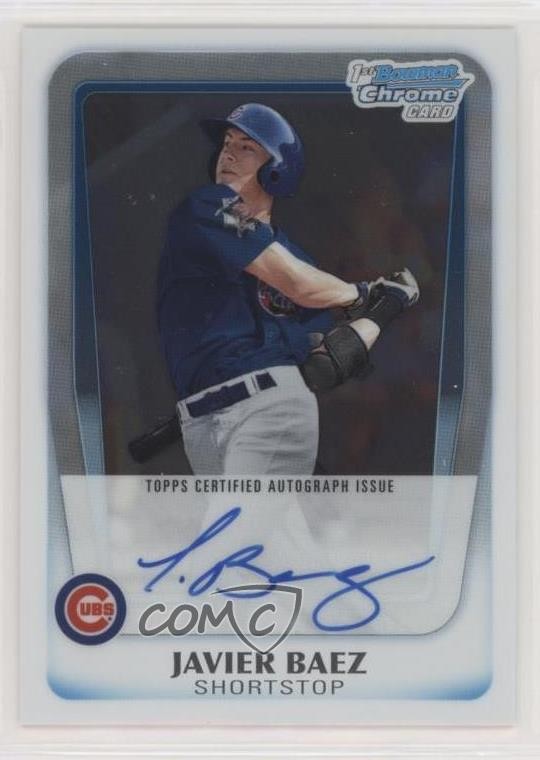 2011 Bowman Draft Chrome Prospects Auto Javier Baez #BCAP-JBA Auto 0hu5