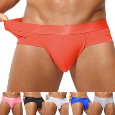 Breathable Men Cotton Briefs Low Waist Underwear Soft Pouch Comfortable Style