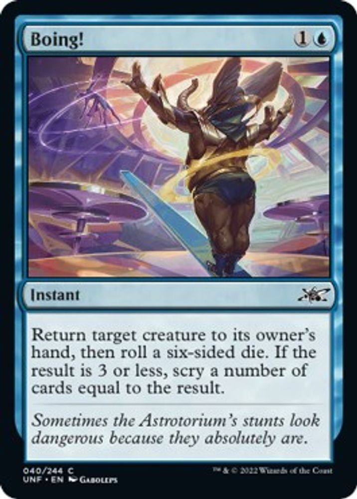 2022 Magic: The Gathering: Unfinity - Boing (#40, C, Moderately Played)